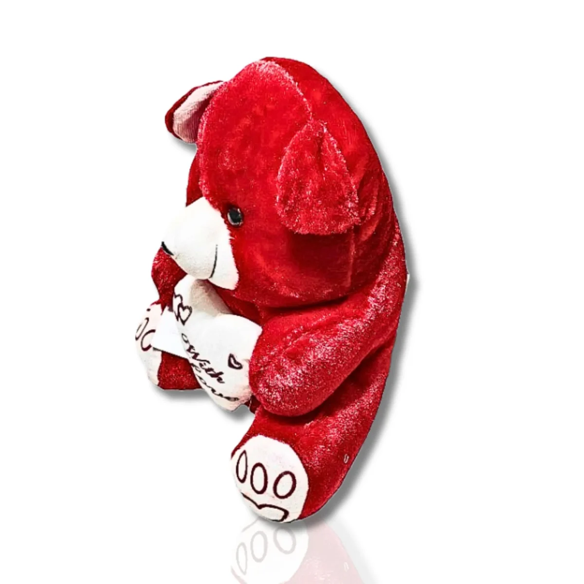 32cm Red Teddy Bear with Heart- Saadhya Mart Left View