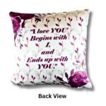 Customized Photo Cushion I Love You- Saadhya Mart Back View