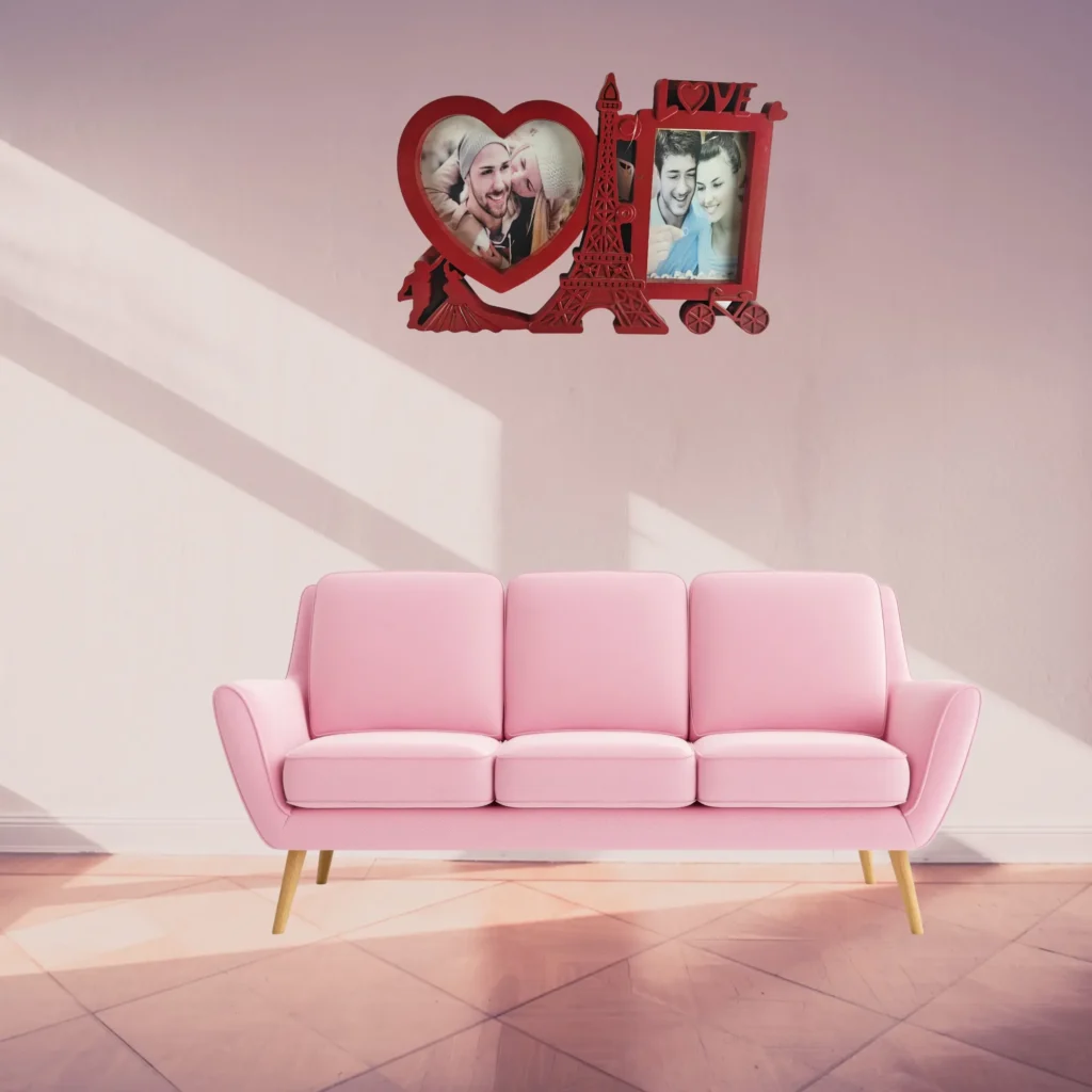 Eiffel Tower Love Photo Frame Red- Saadhya Mart (2)