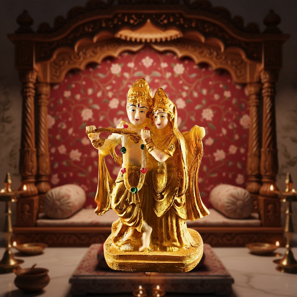 Golden Radha Krishan Vihar Idol - Saadhya Mart (9)