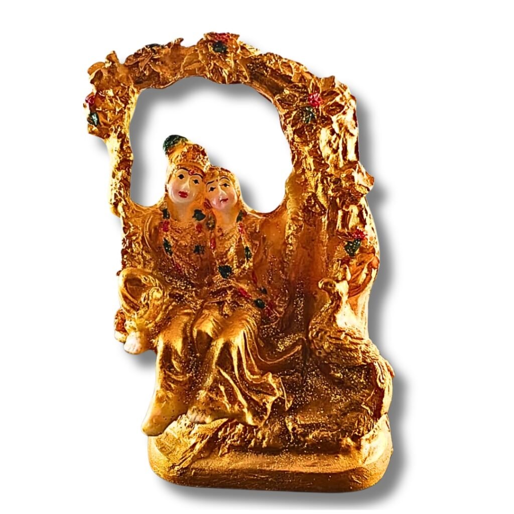 Golden Radha Krishana On Juhla - Saadhya Mart (3)