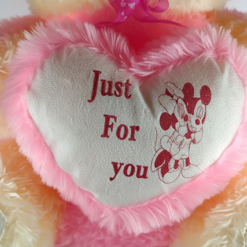 Pink Teddy Bear with Heart- Saadhya Mart Heart CLoseup