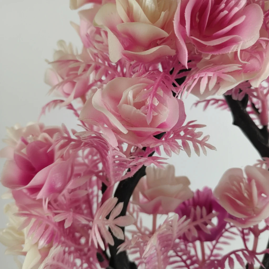 Artificial Pink Flower Plant - Saadhya Mart Closeup View