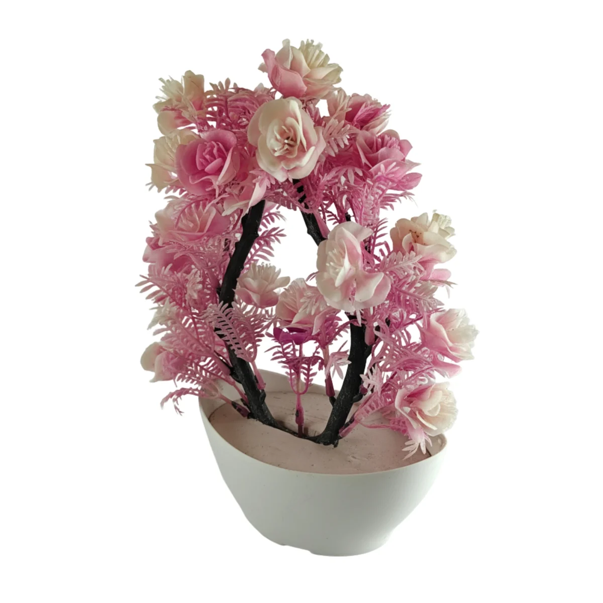 Artificial Pink Flower Plant - Saadhya Mart Slight Left View
