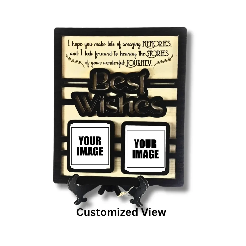 Best Wishes & Memories” Personalised Wooden Photo Frame (1)