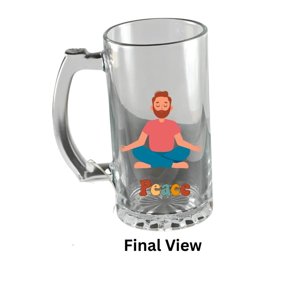 Customized Glass Beer or Milk Mug- Saadhya Mart Final View