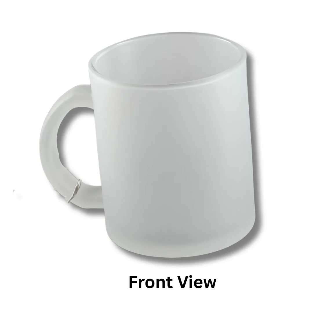 Customized Glass Frost Mug-Saadhya Mart Front View
