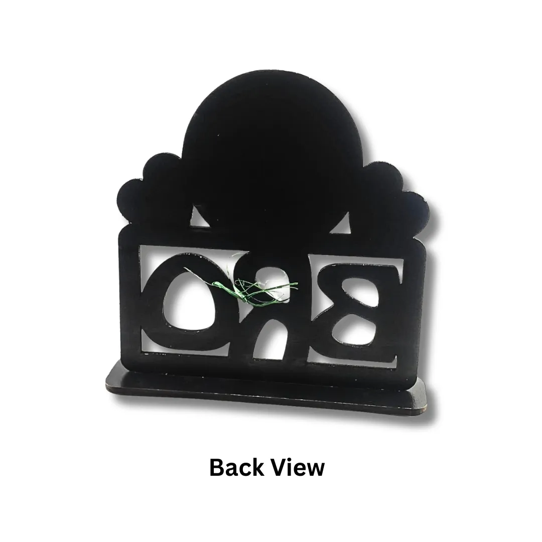 Customized Wooden Bro Table Photo Frame Back View