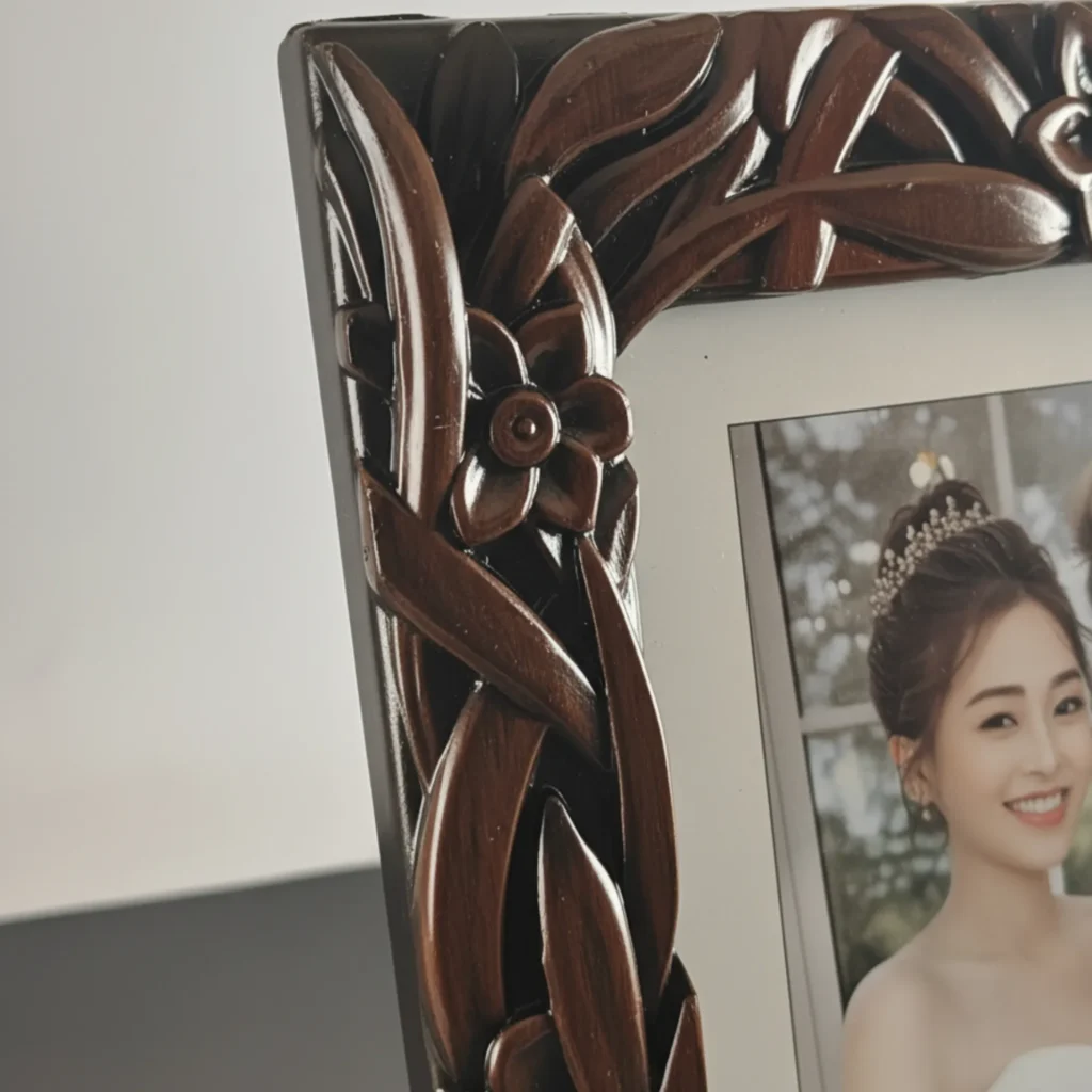 Flower With Leaves 5x7 Single Photo Frame Browns- Saadhya Mart CLoseup 2