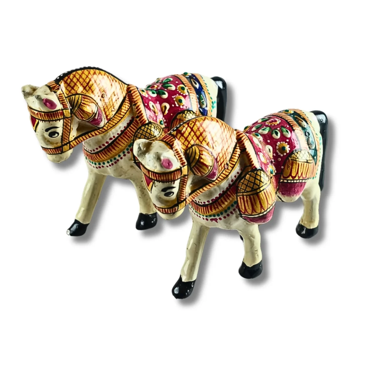 Handcrafted Decorative Horse Pair Showpiece – 10 cm - Saadhya Mart (12)
