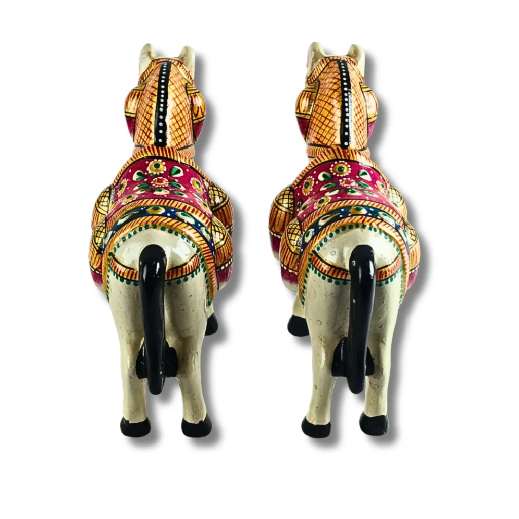 Handcrafted Decorative Horse Pair Showpiece – 10 cm - Saadhya Mart (4)