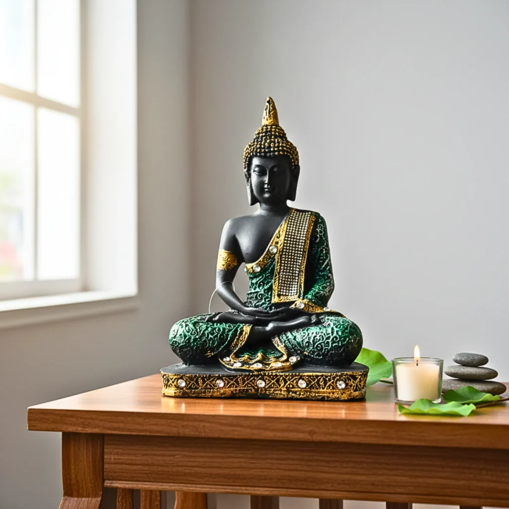 Meditating Buddha Idol for Home Decor- Saadhya Mart Live View