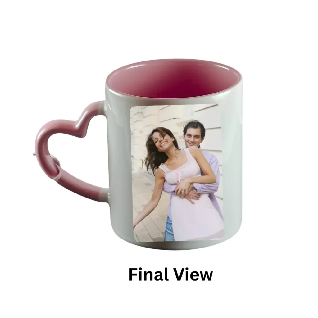 Personalised Heart Handle Ceramic Mug- Saadhya Mart Final View
