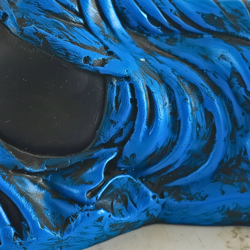 Sleeping Buddha Blue Idol for Home Decor- Saadhyamart Closeup View