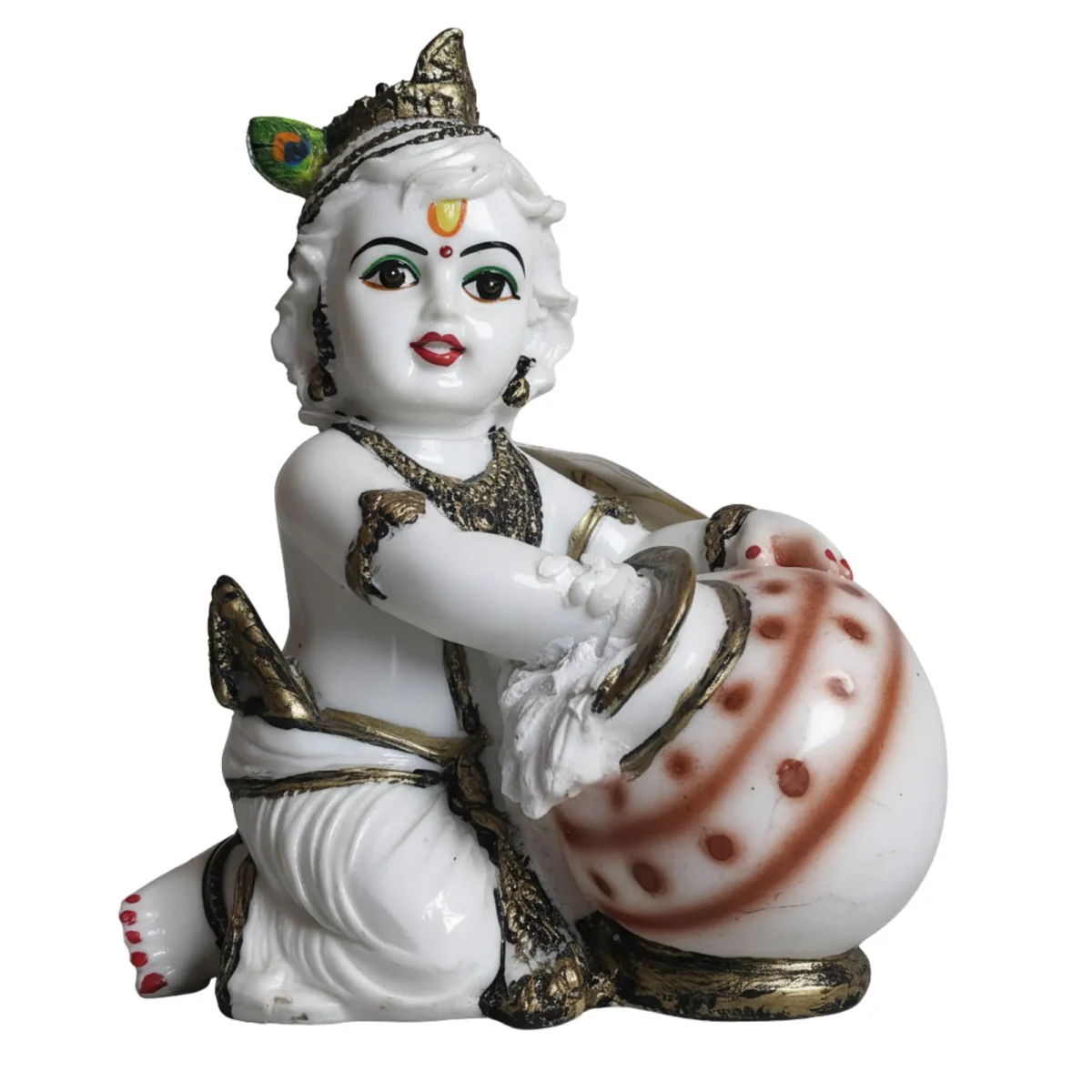 White Makhan Chor Idol- Saadhya Mart Full View