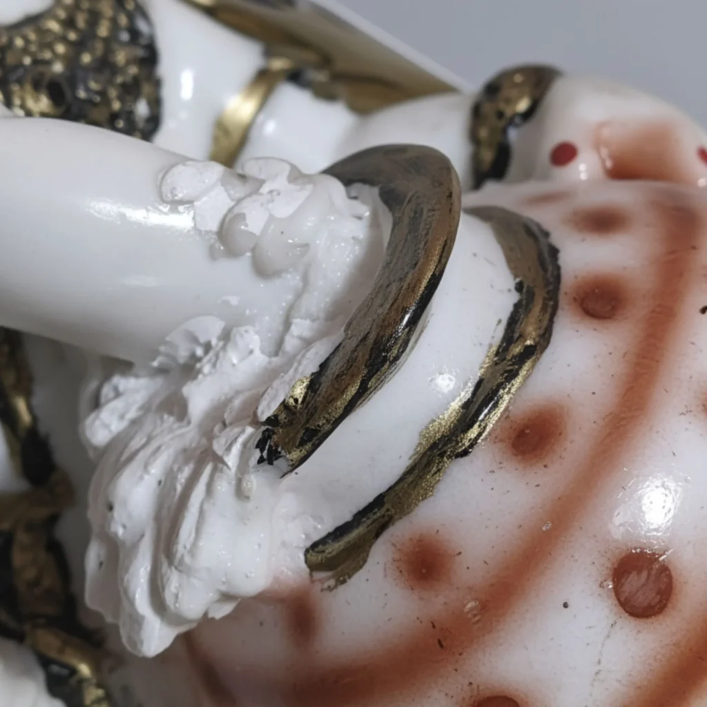 White Makhan Chor Idol- Saadhya Mart Pot Closeup View