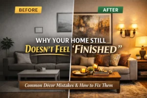 home doesn’t feel finished after decorating
