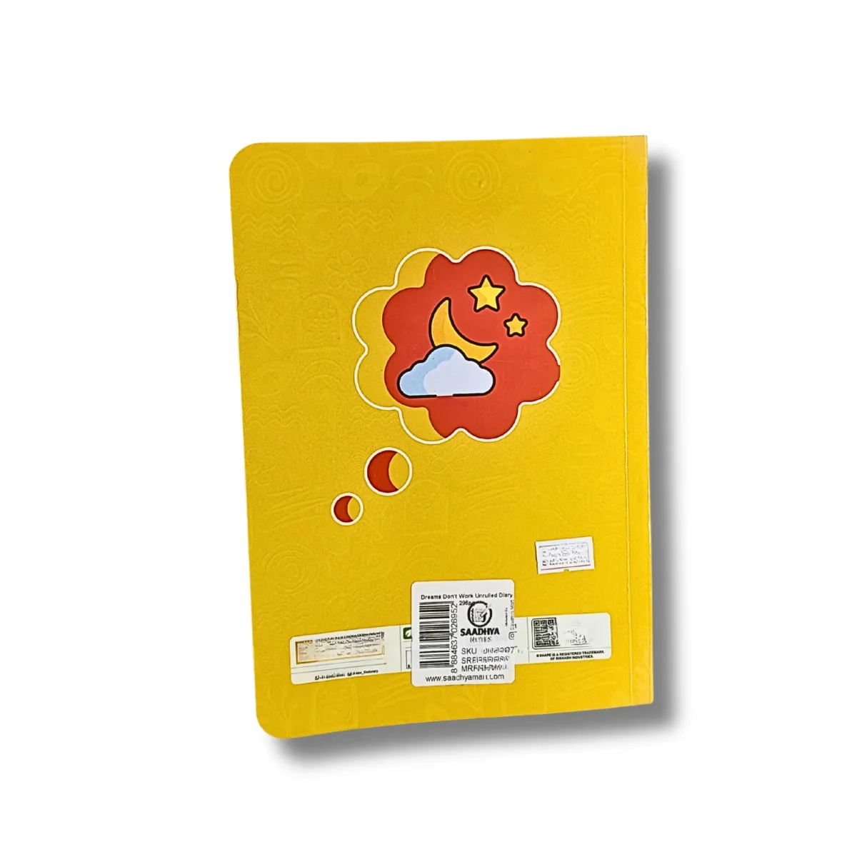 Dreams Don’t Work Motivational Yellow Diary- Saadhya Mart (1)