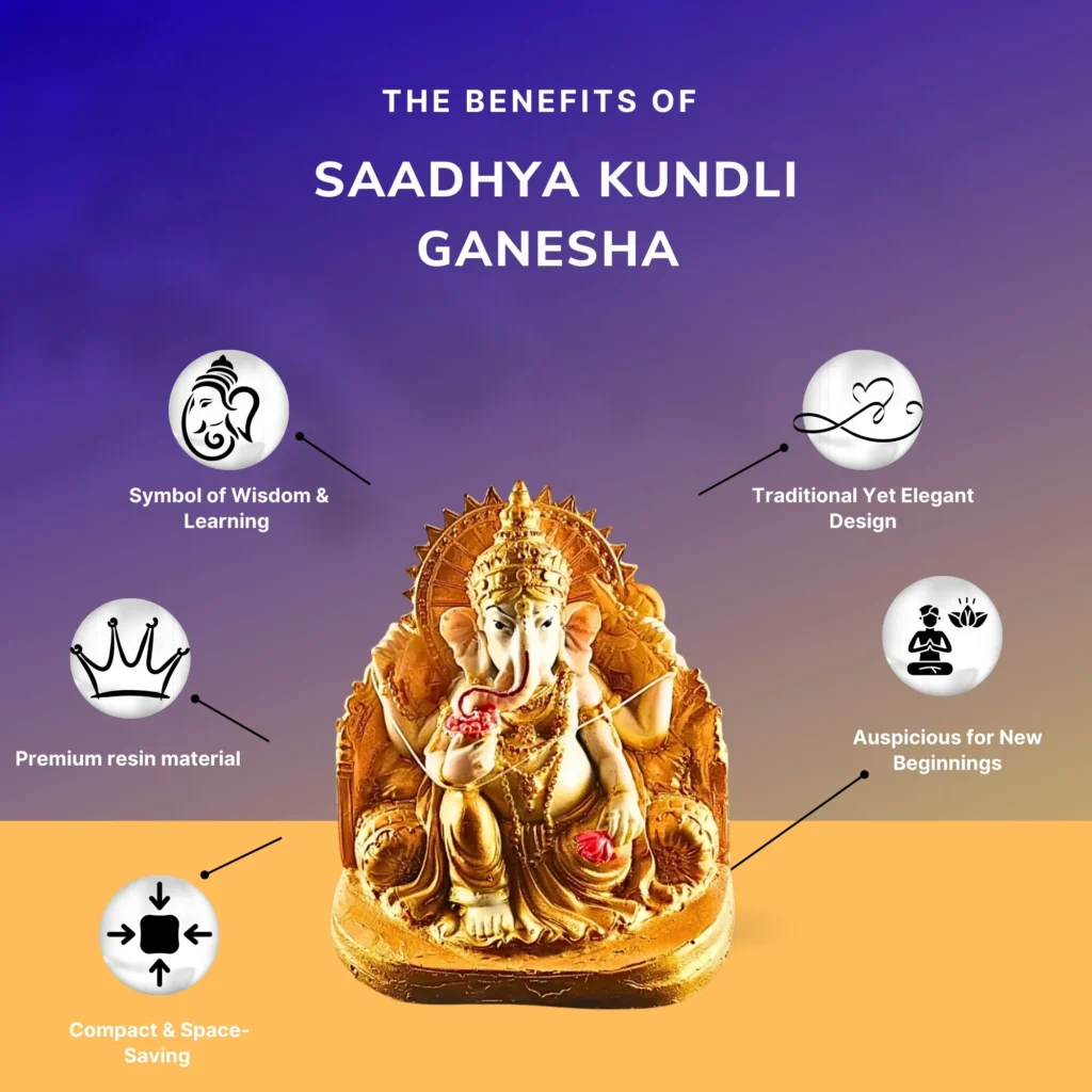 Golden Ganesh Idol- Saadhya Mart Features & Benefits