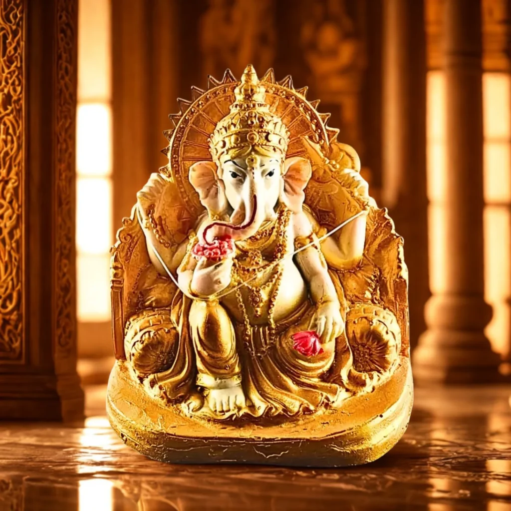 Golden Ganesh Idol- Saadhya Mart Live View