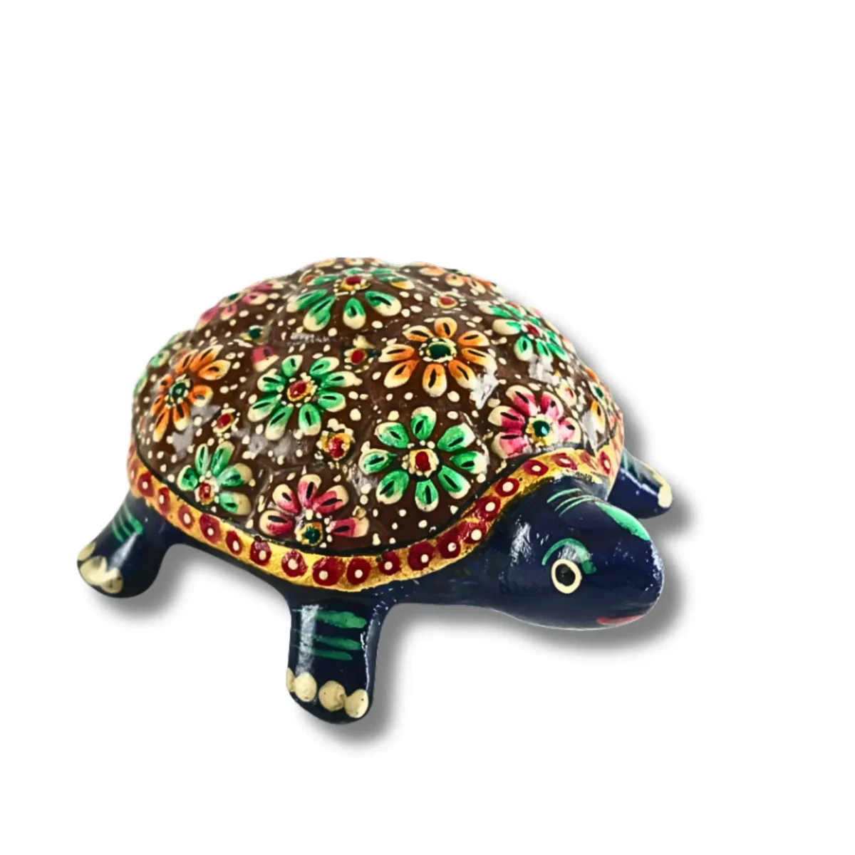 Handcrafted Floral Metal Turtle Showpiece- Saadhya Mart (11)