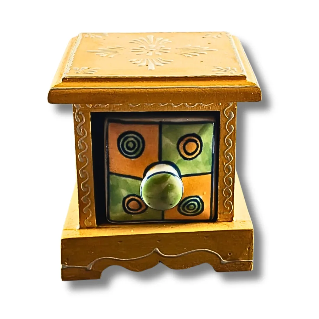 Handcrafted Mini Drawer Storage Box - Saadhya Mart (1)